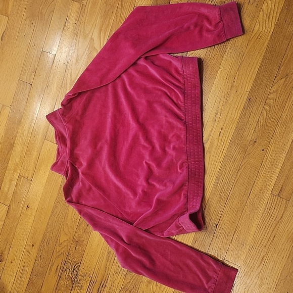 Forever 21 Baby Phat hot pink velour half zip crop jacket hoodie plus size Y2K - Picture 2 of 6